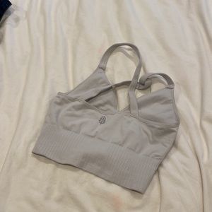 White free people racerback workout tank